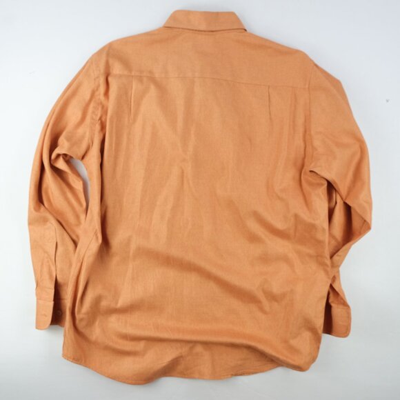 Ermenegildo Zegna Dress Shirt Mens L Textured Cotton Long Sleeve Button Down - Picture 2 of 7